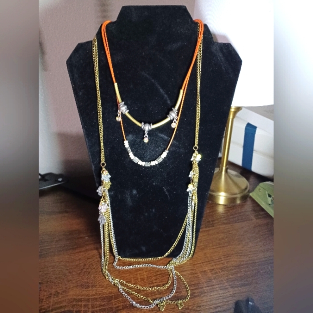 NWT Hamsa Jamie Rocks Layered Necklace